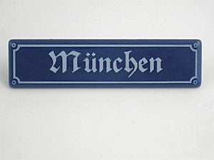 Münder Magnet-Shop Magnet München Mini Straßenschild 8x2 cm