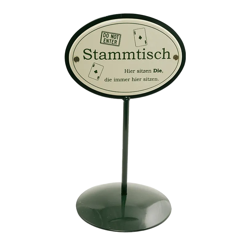 Münder Email Haus und Garten Stammtischständer Skat 25 cm