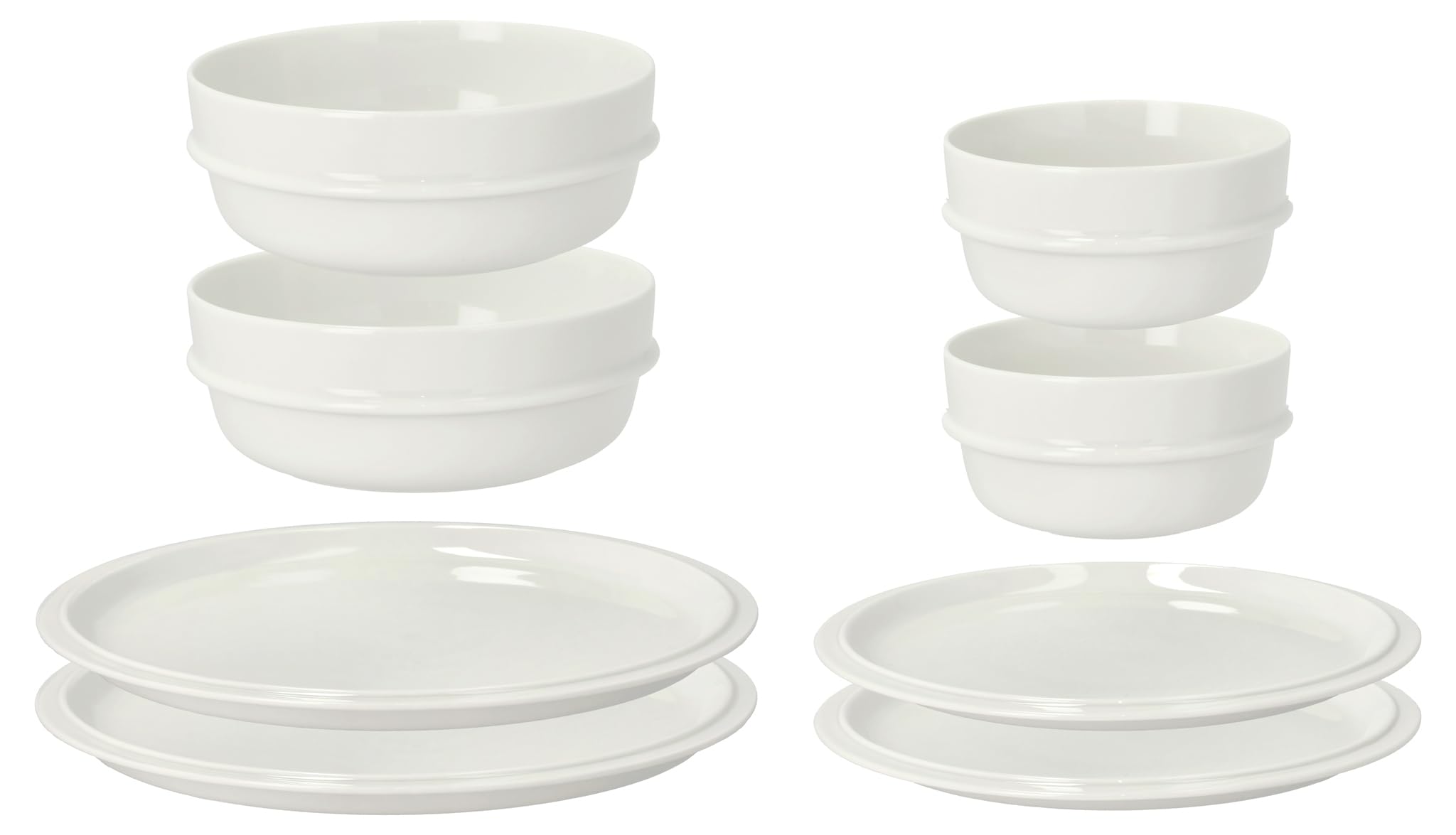 Zone Denmark Eau Geschirrset 8-tlg Offwhite Porzellan