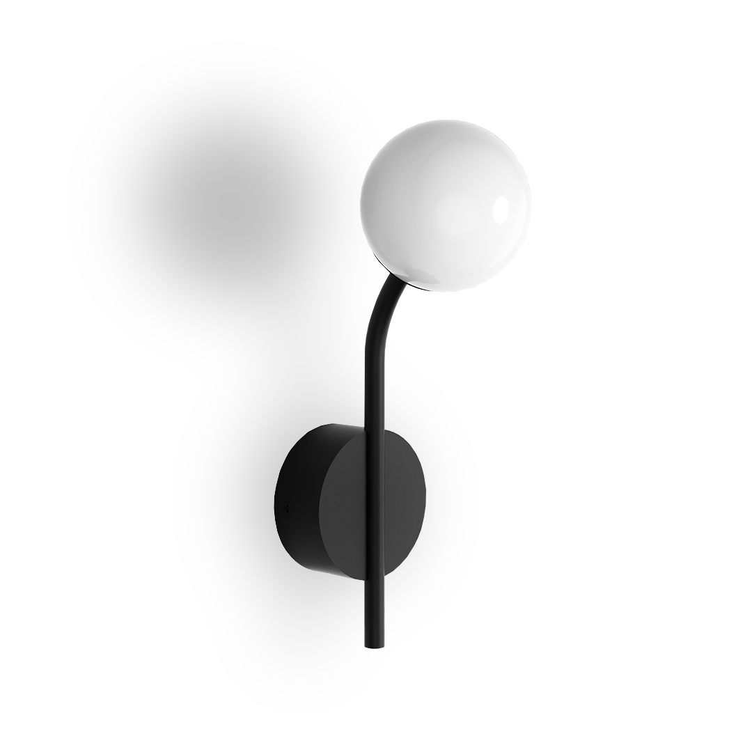 Decor Walther Bar Pep One Wandleuchte Chrom Opalglas