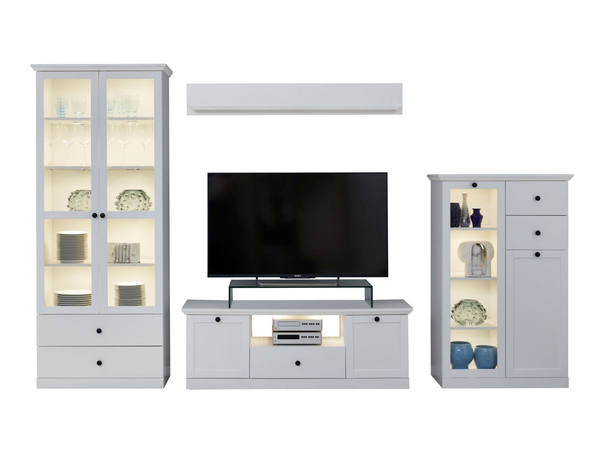 trendteam Brandson Baxter Anbauwand weiß Dekor