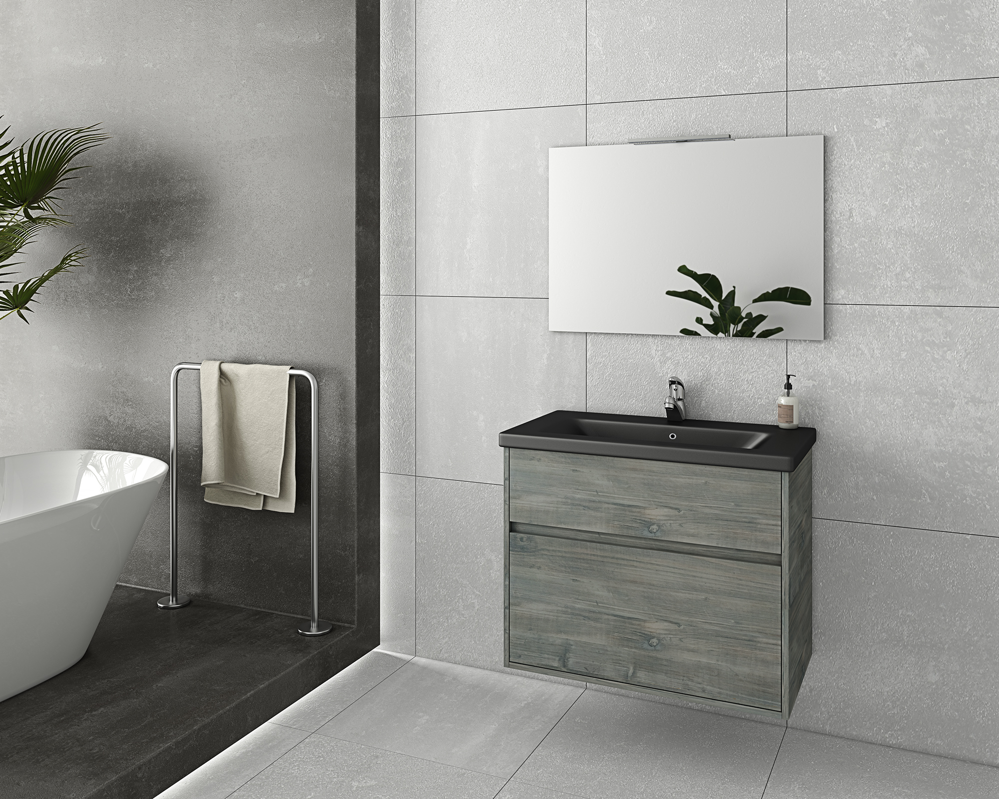 DROP Martinidis Instinct 80 Smoked Oak Badmöbel 80cm