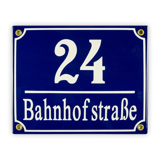 Münder Email Kombi-Hausnummer 20x16 cm süddeutsche