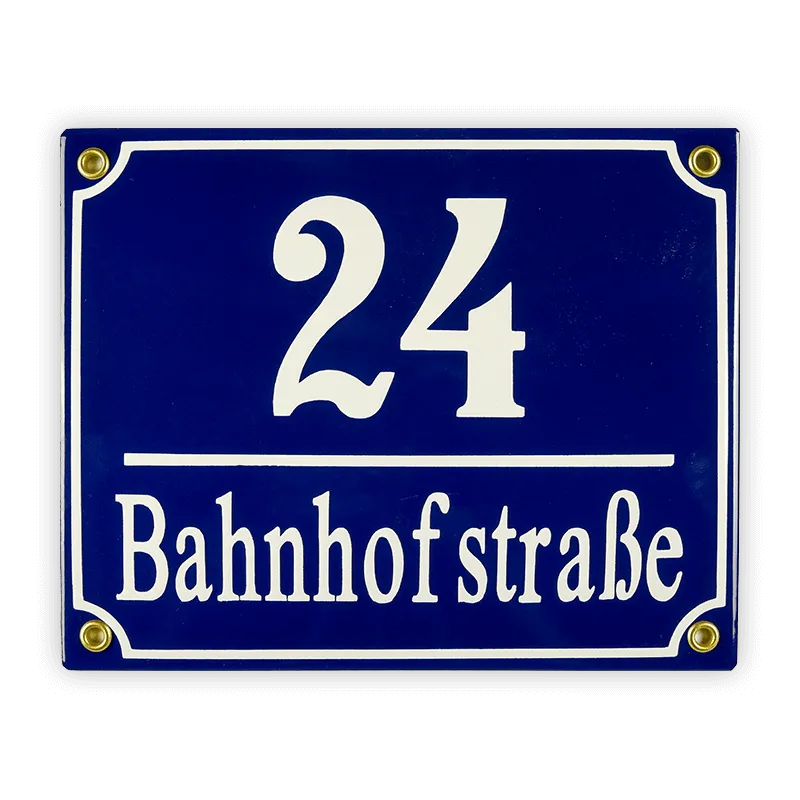 Münder Email Kombi-Hausnummer 20x16 cm süddeutsche