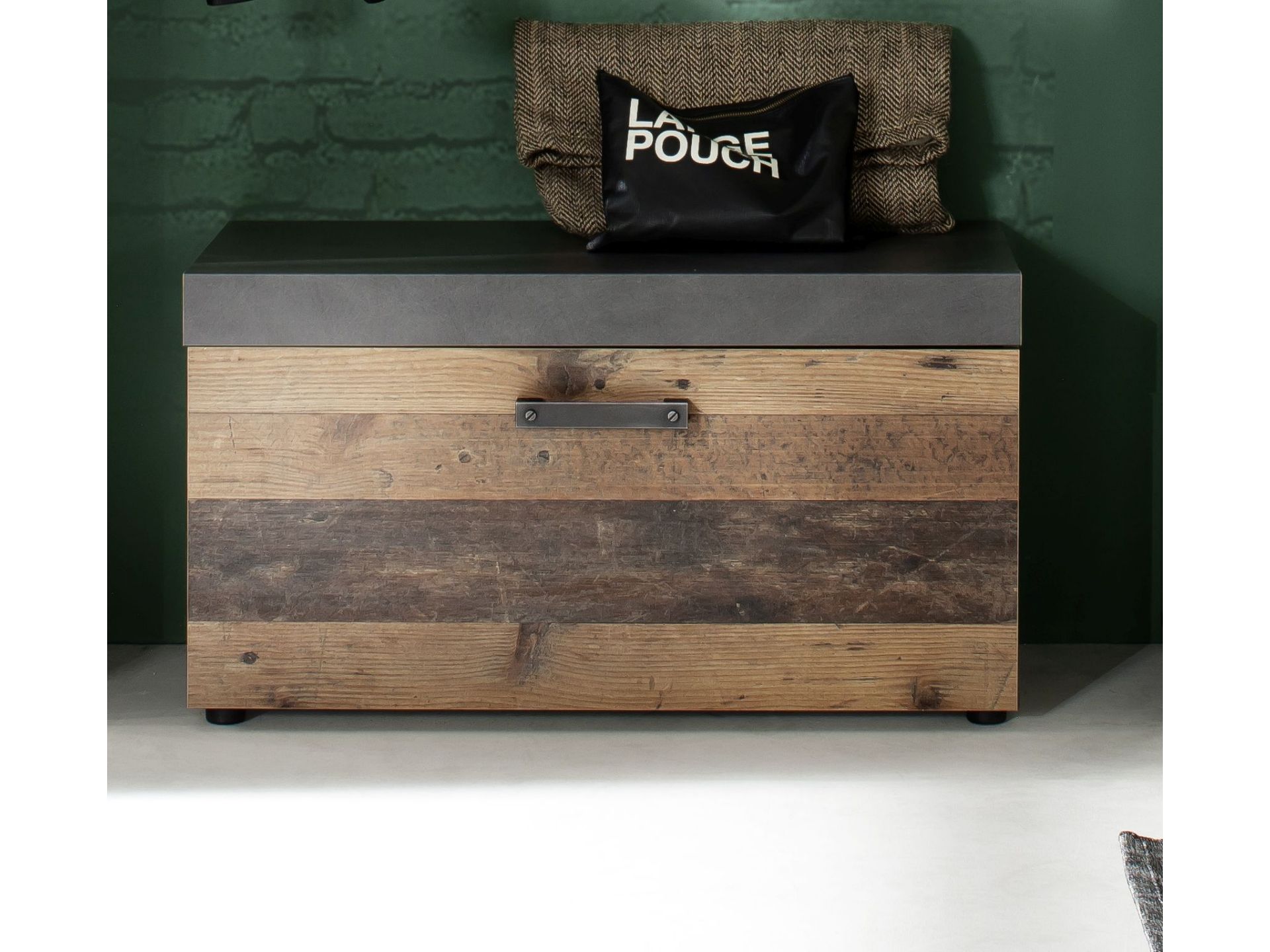 trendteam Indy GD-Sitzbank graphitgrau Old Wood
