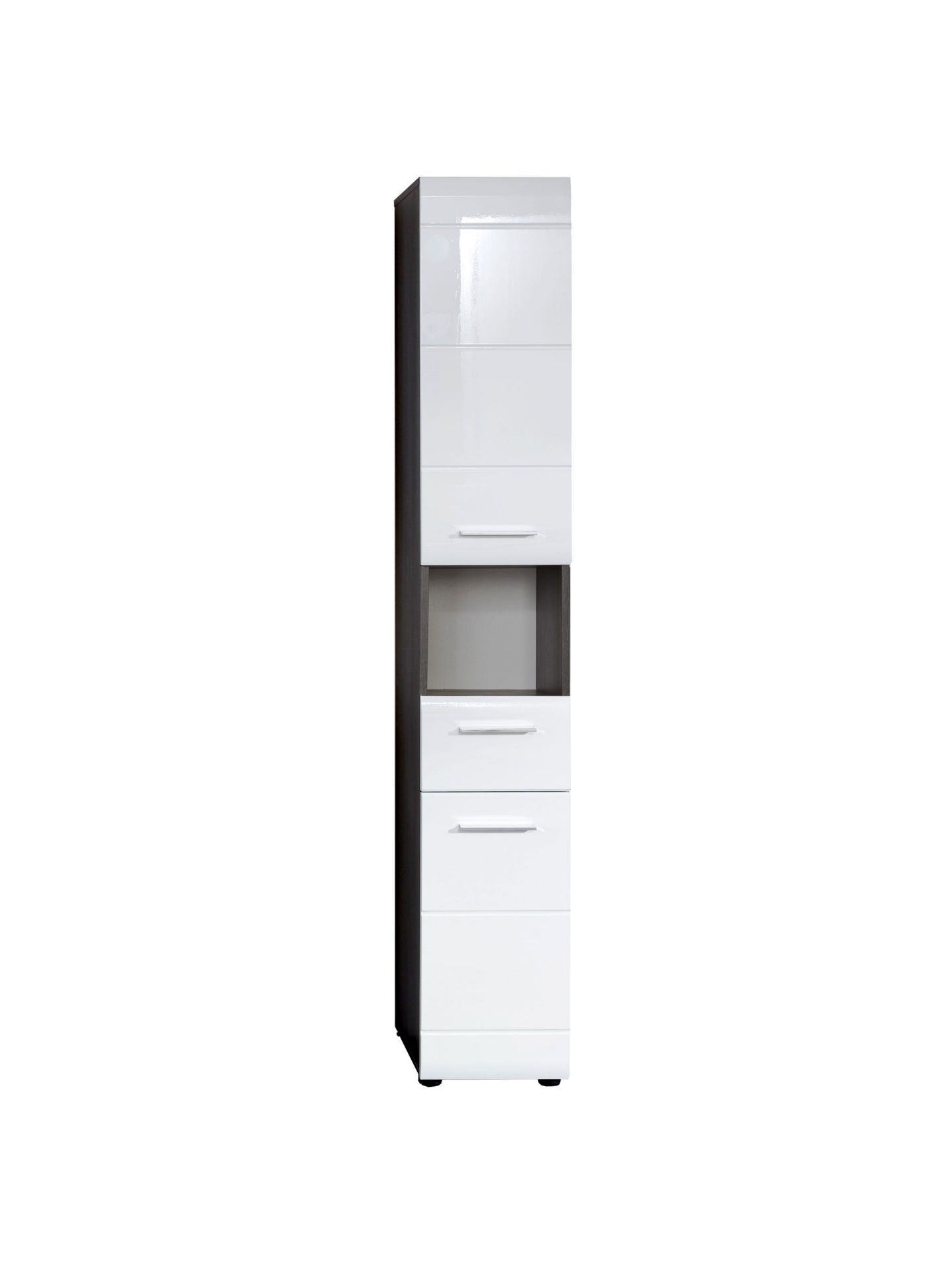 trendteam Line Hochschrank Badezimmerschrank rauchsilber
