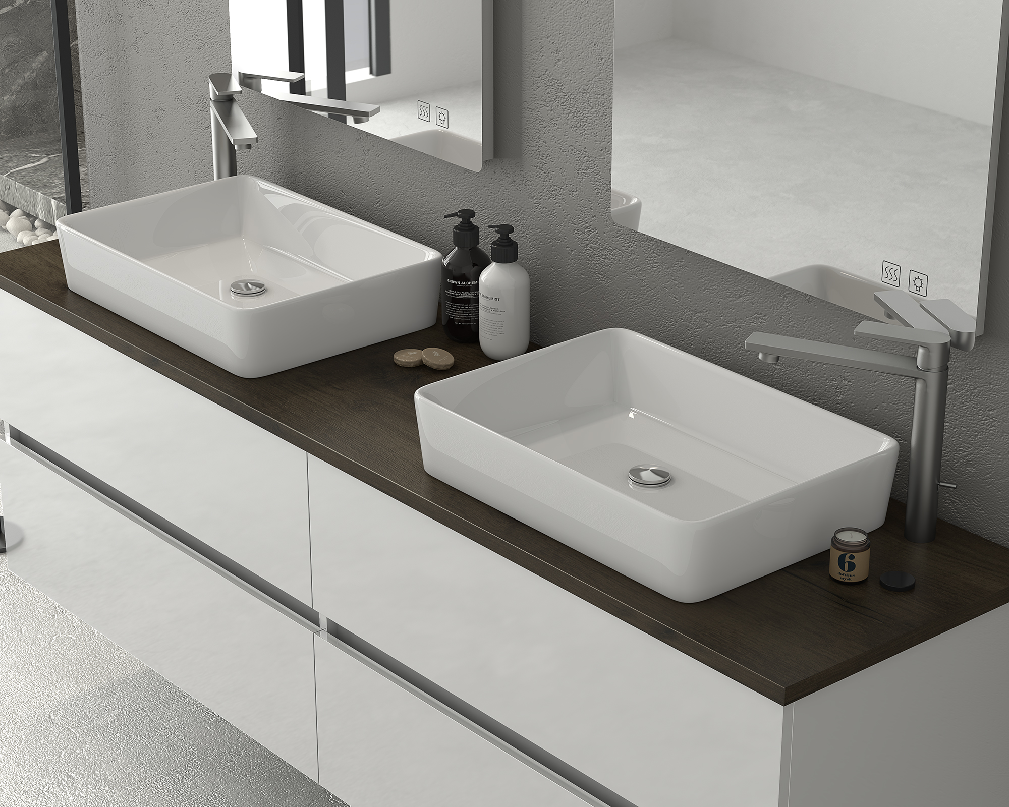 DROP Martinidis Luxus 160 White-1 Badmöbel Weiß