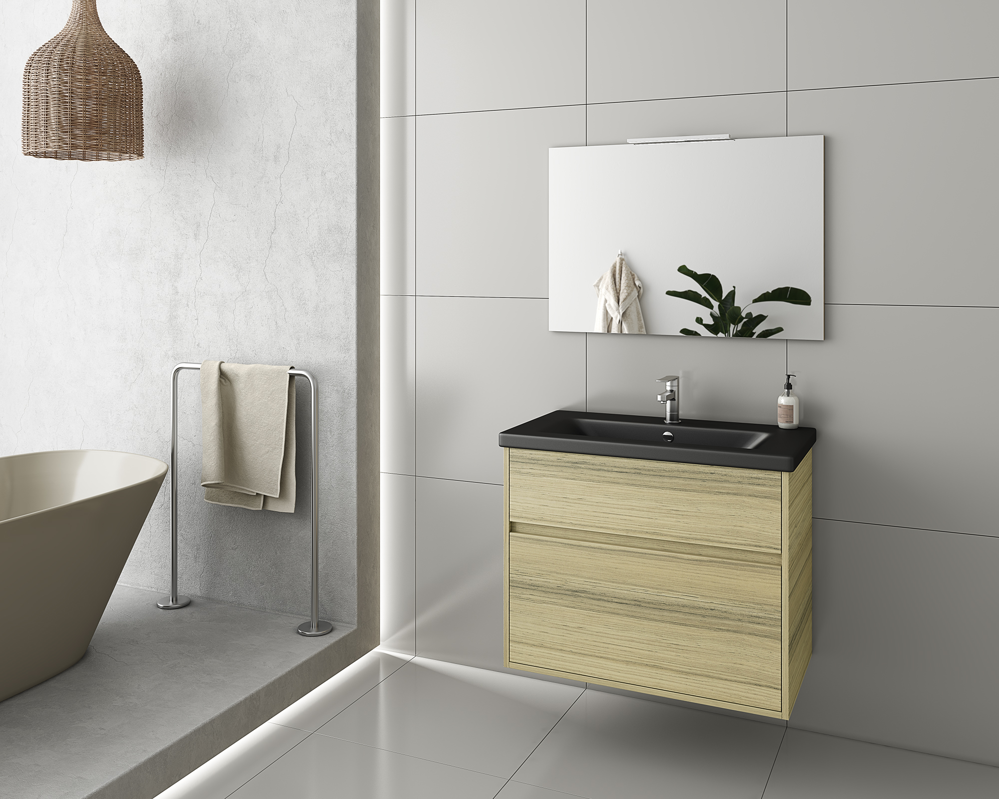 DROP Martinidis Instinct 80 Natural Oak Badmöbel 80cm