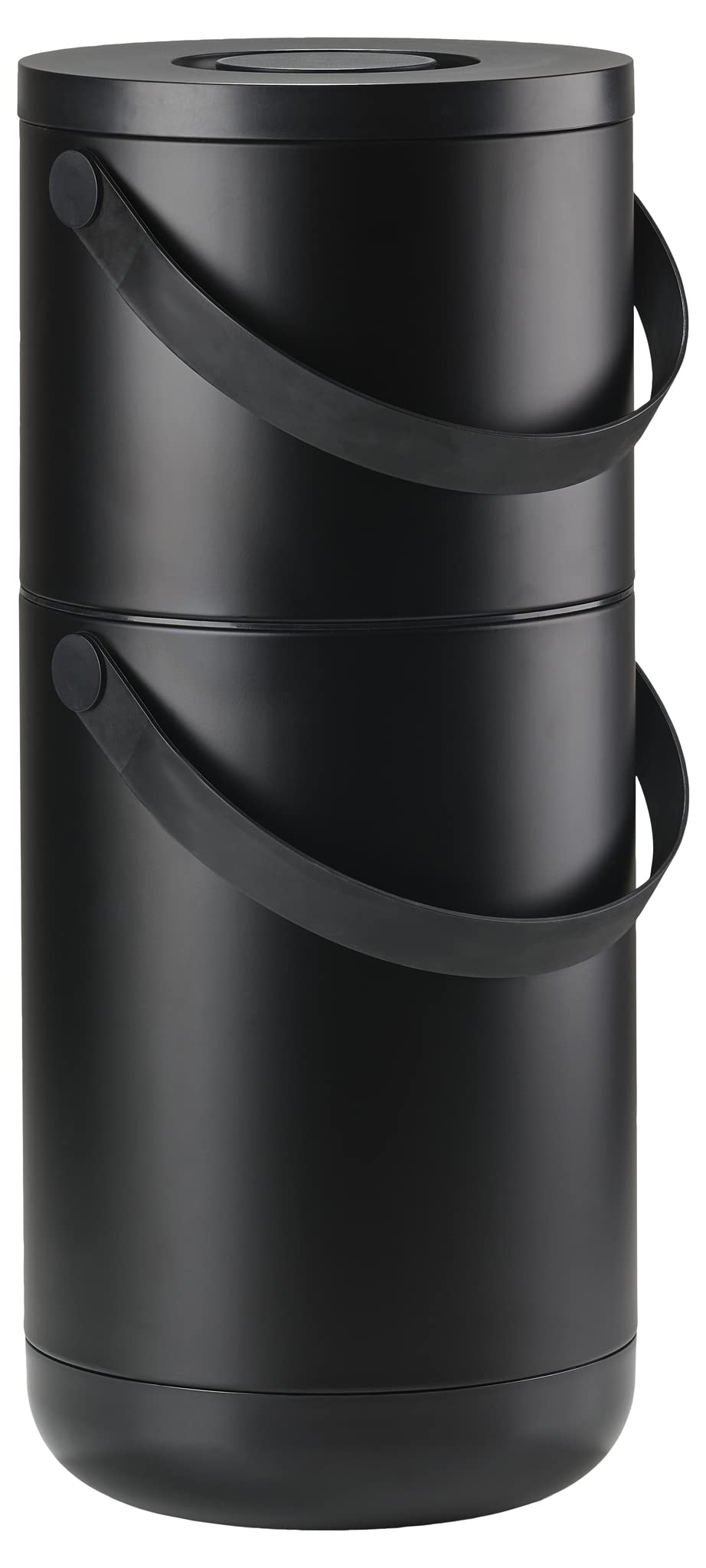 Zone Denmark Circular Abfalleimer 22+12L Schwarz Klickdeckel