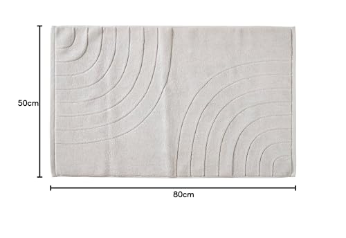 Zone Denmark Tiles Badematte 50x80 cm Soft Grey Baumwolle