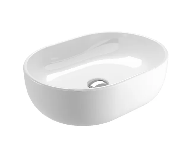 Treos Serie 800 Aufsatzbecken Weiß Glänzend 48,5 cm