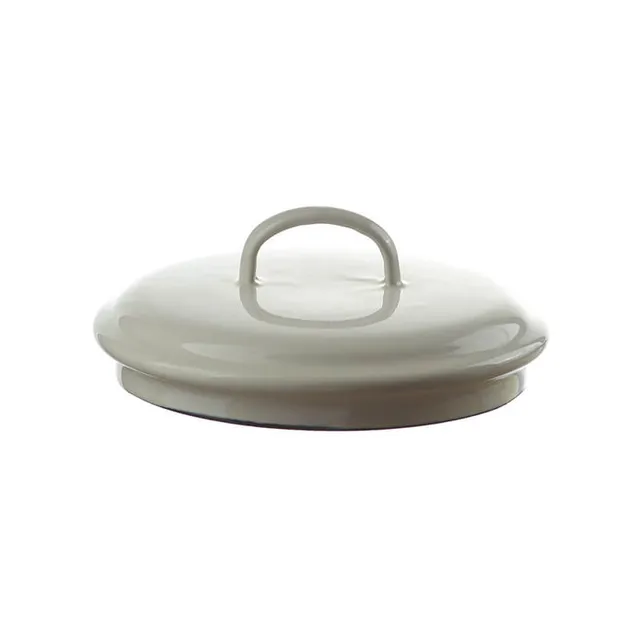 Münder Email Nostalgie-Geschirr Deckel 16 cm creme