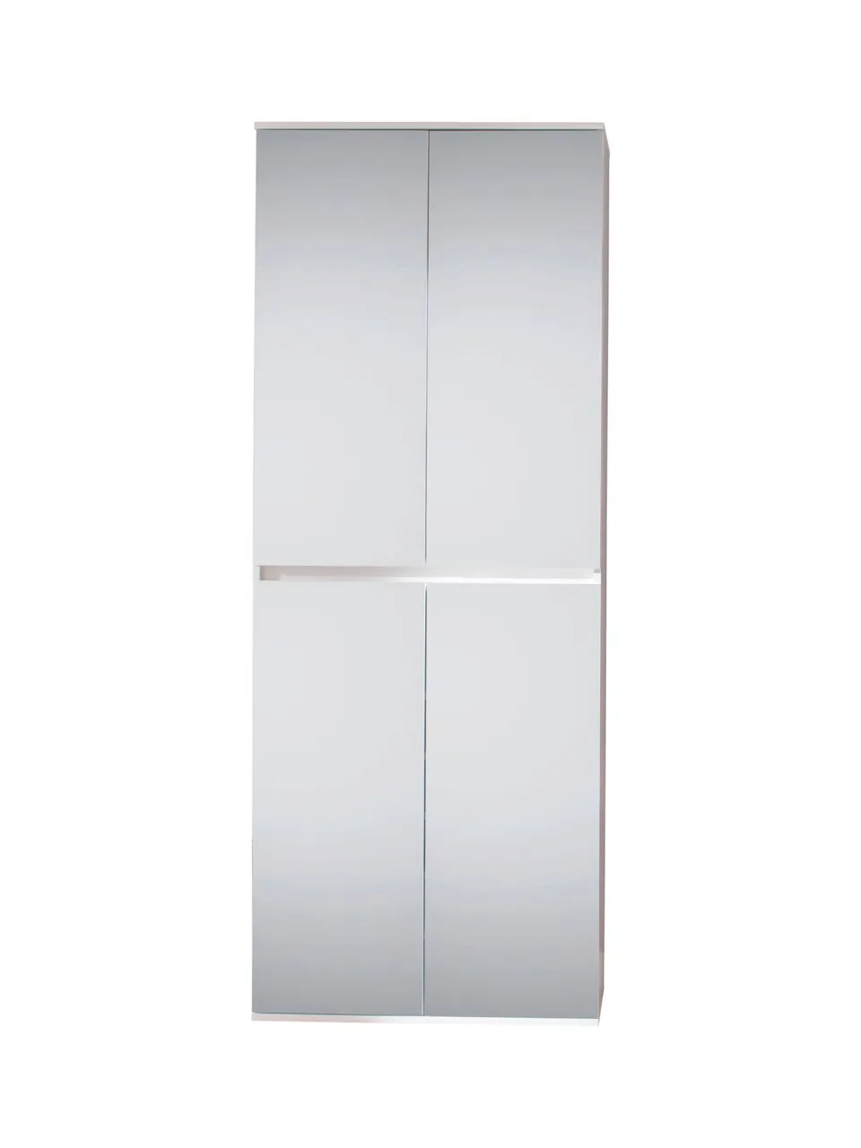 trendteam Mirror Garderobenschrank 4TR Weiß Spiegel