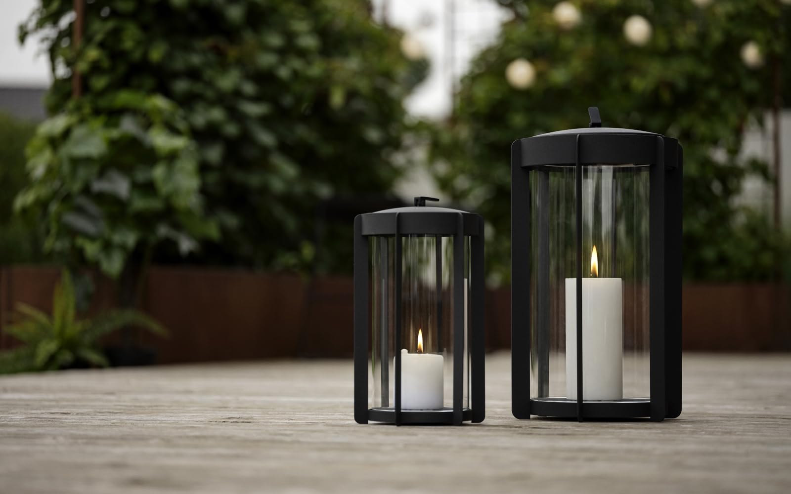Zone Denmark Outdoor Laterne Schwarz 25 cm Kerzenlaterne Metall