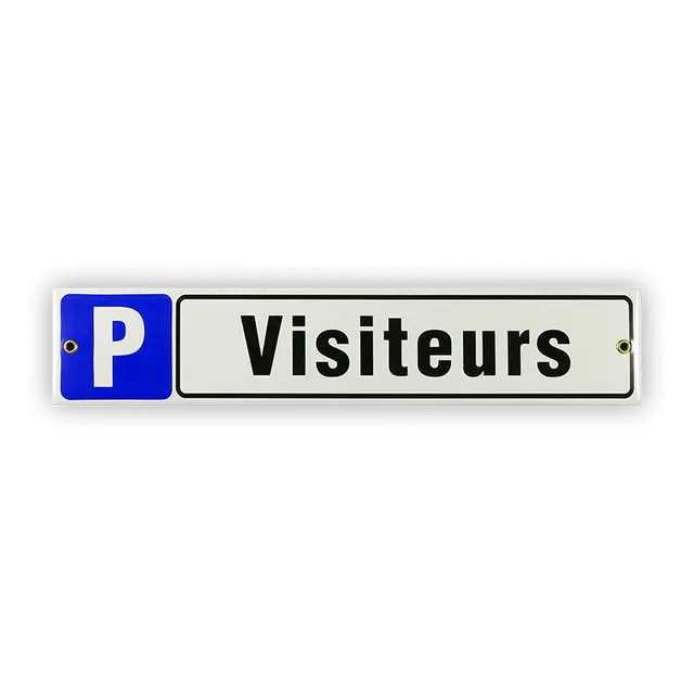 Münder Lagerschilder Emailschild 40x8 cm P Visiteurs
