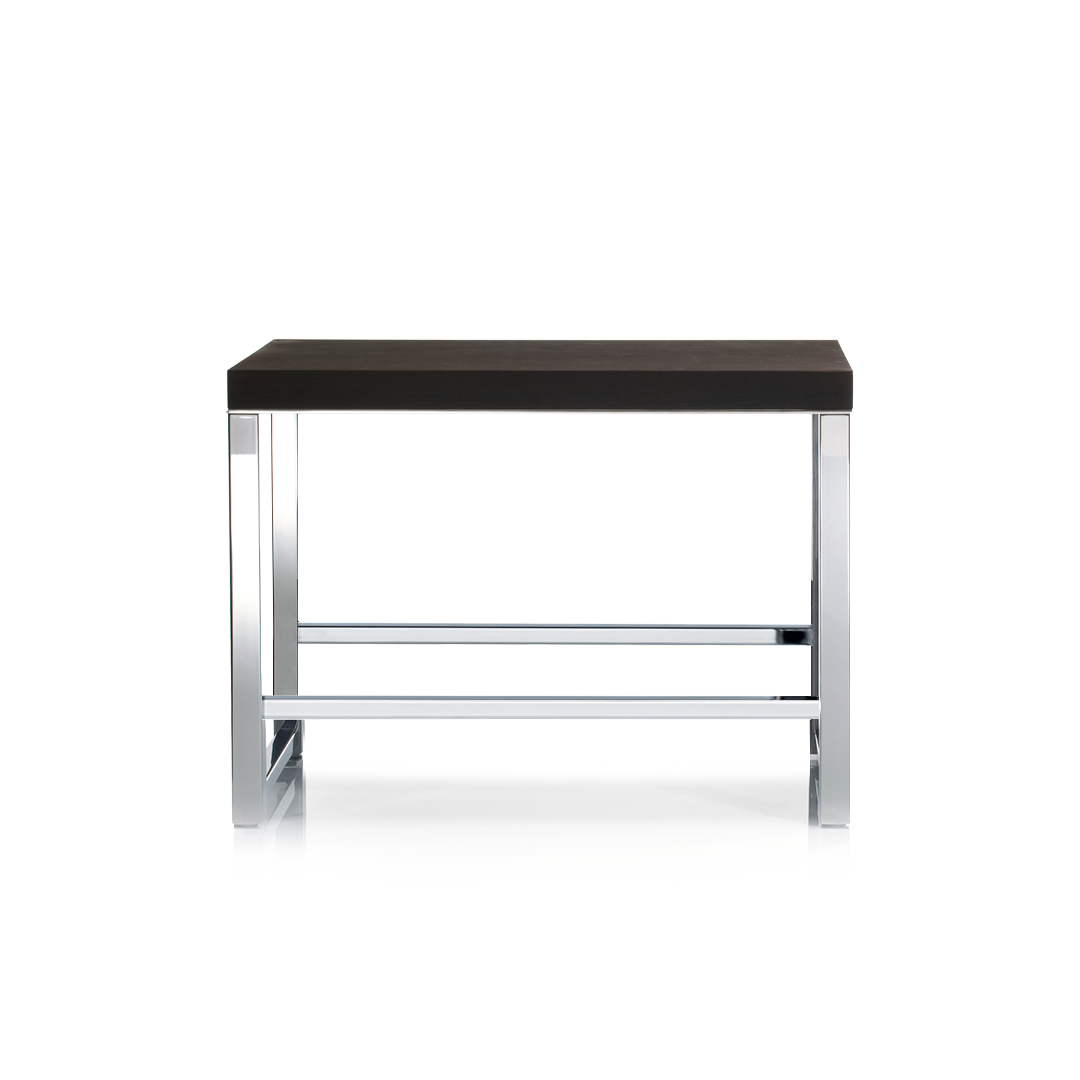 Decor Walther Onyo Wood SO Hocker Edelstahl Hellbraun