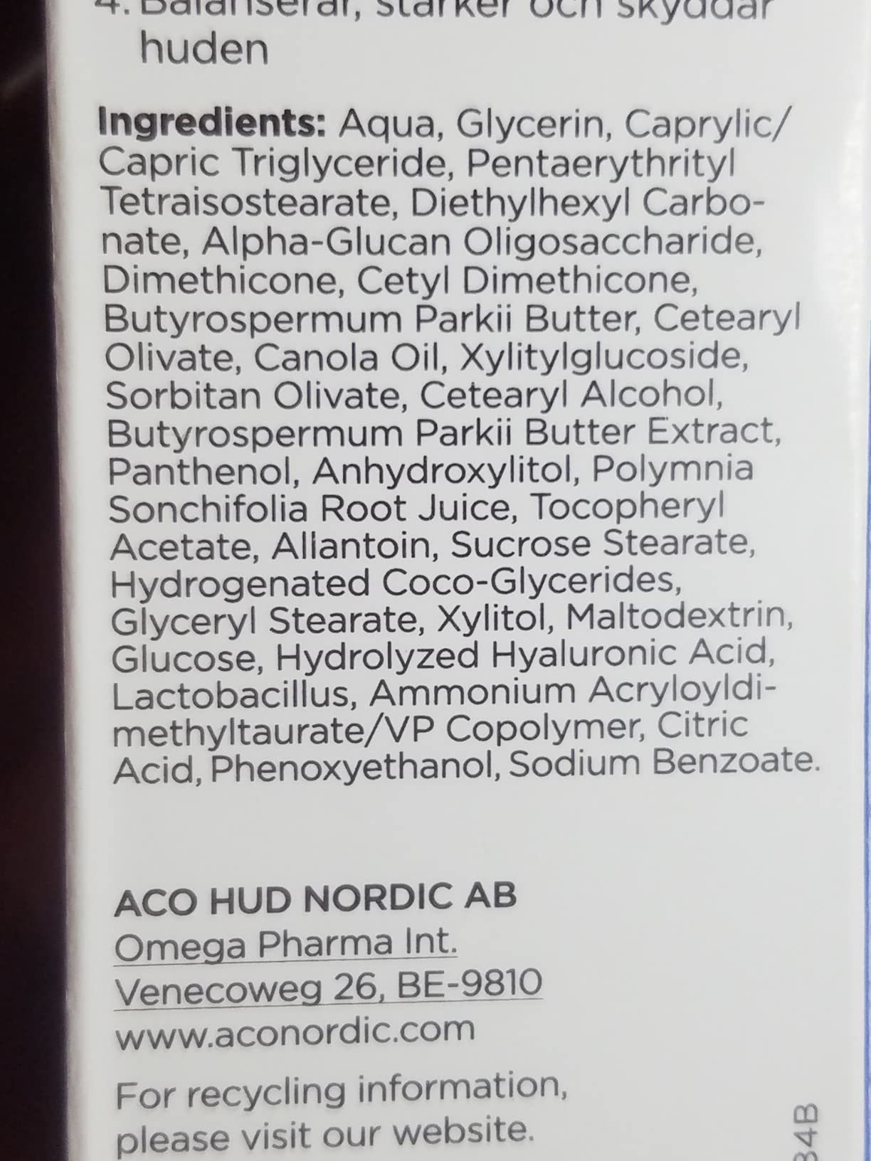 ACO Sensitive Balance Face Cream Gesichtscreme 50 ml