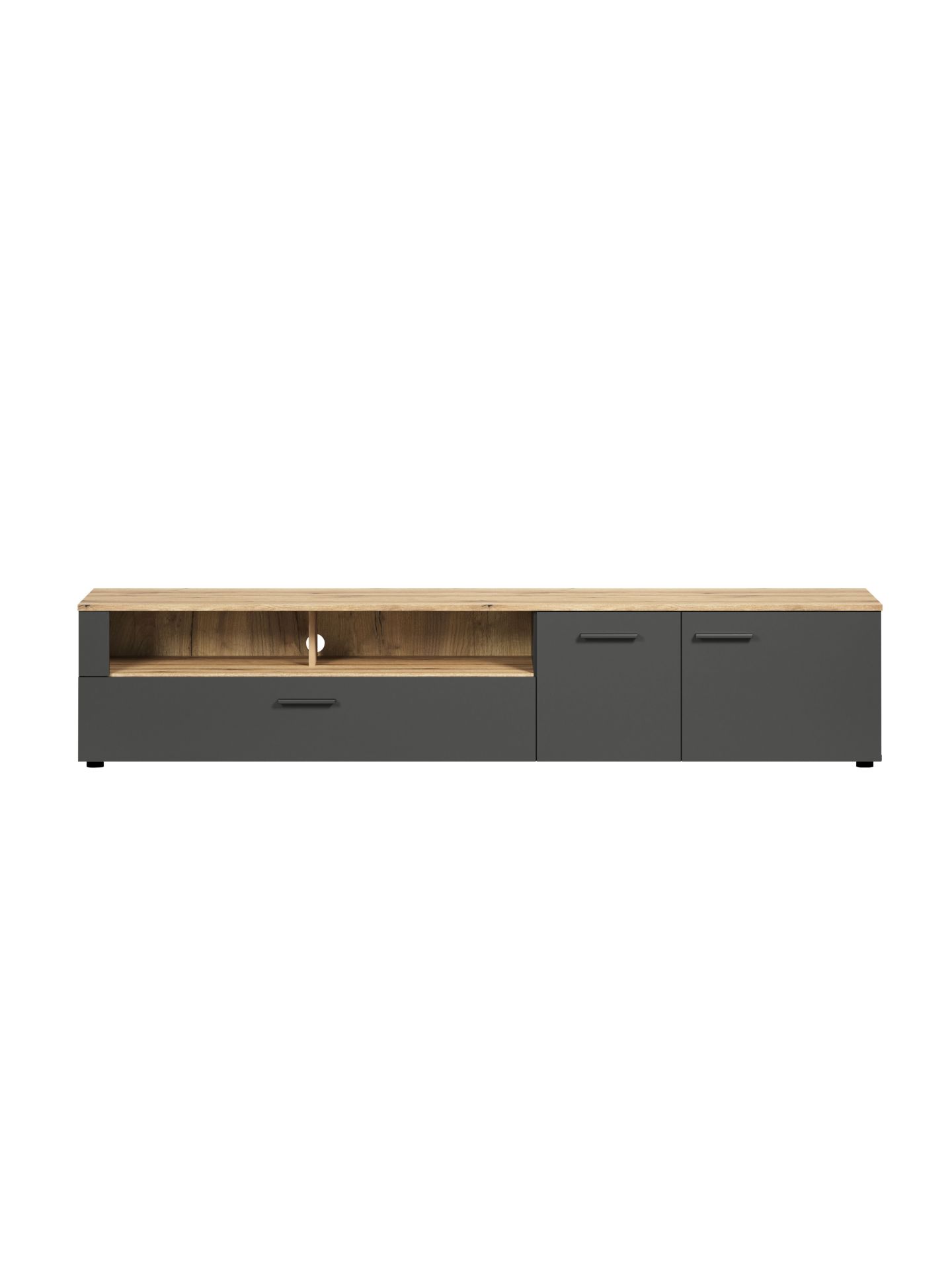 trendteam Esteban TV-Lowboard Anthrazit Coast Evoke Oak