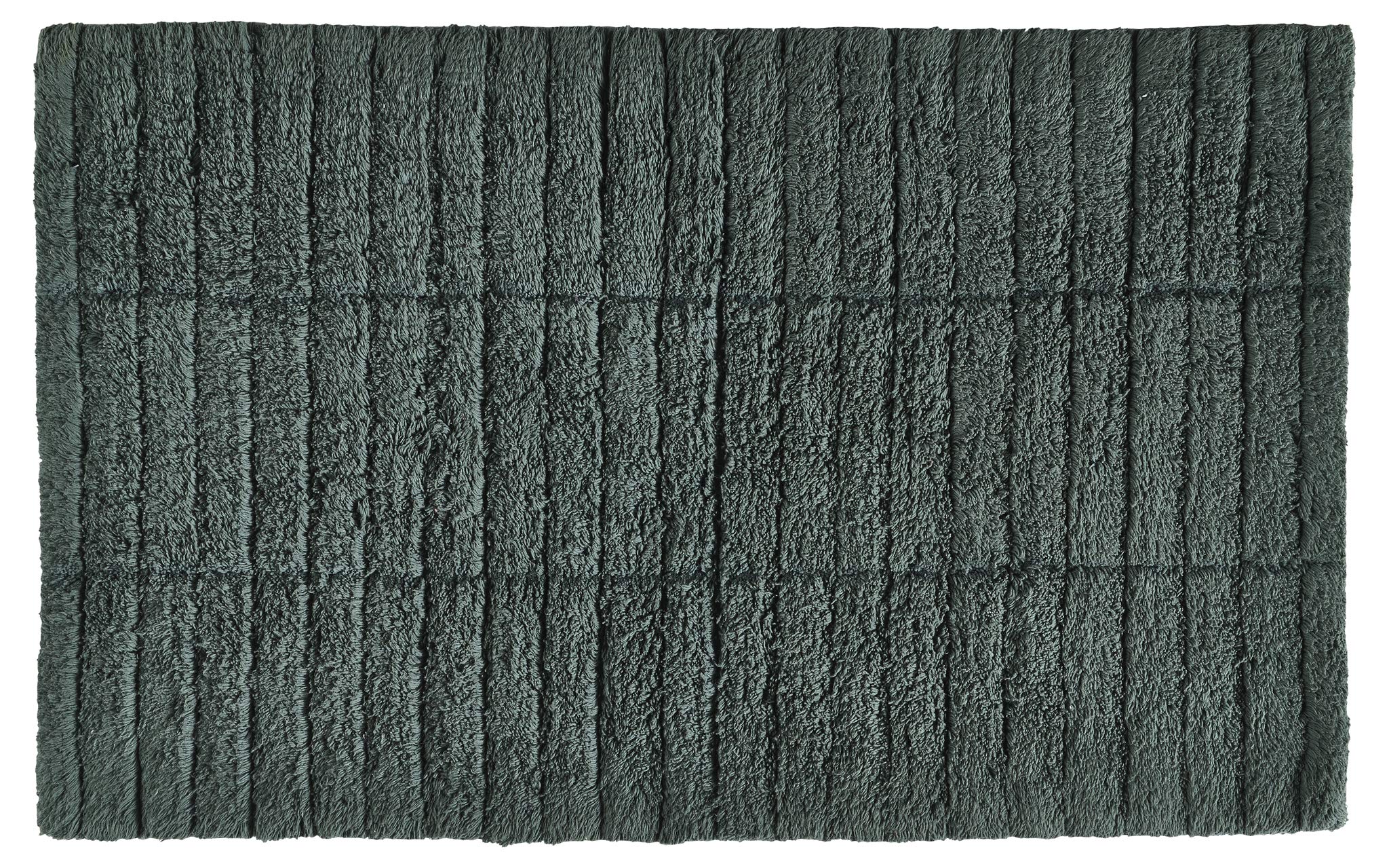 Zone Denmark Tiles Badematte 80x50 cm Schwarz Baumwolle