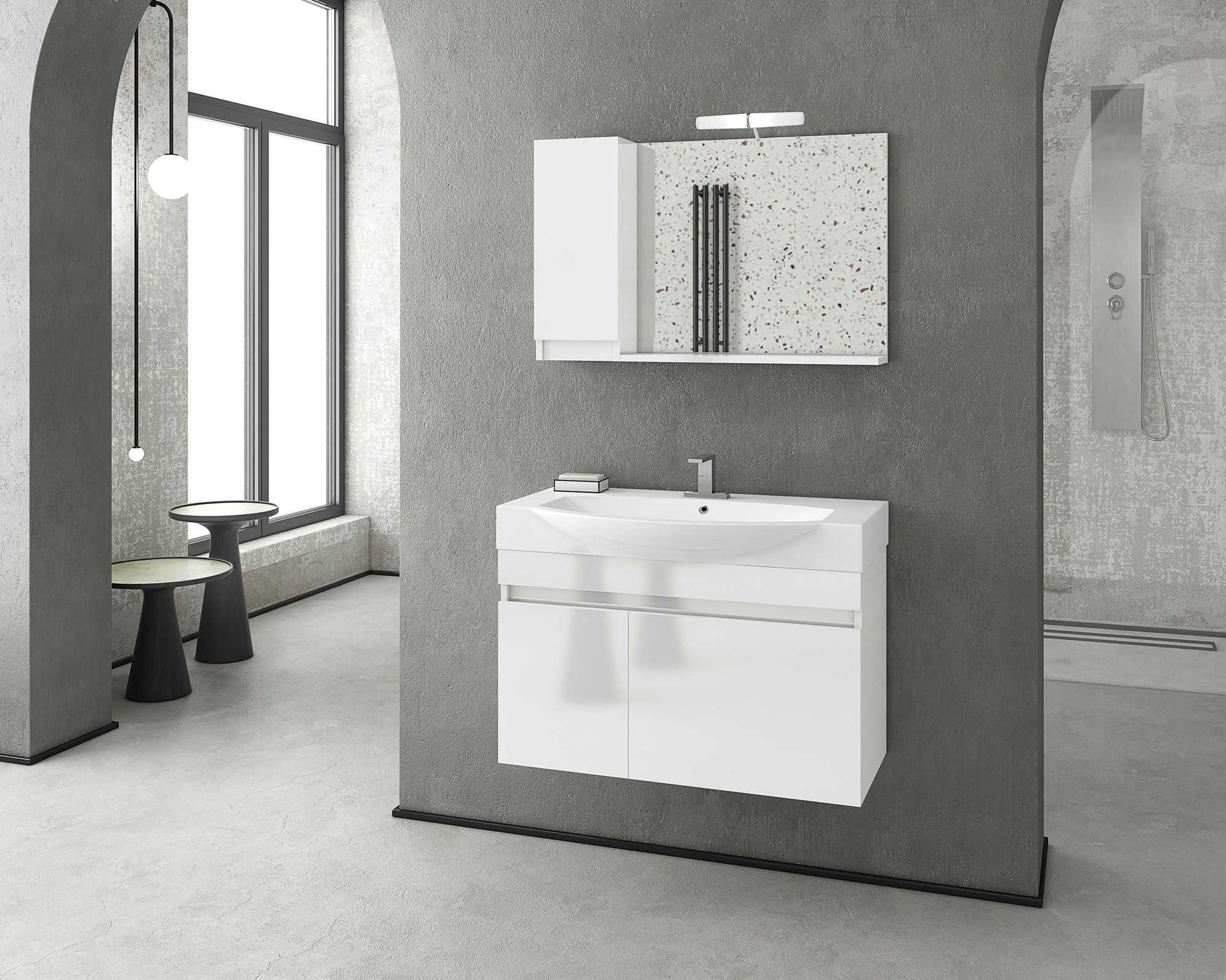 DROP Martinidis SENSO 85 Waschtischunterschrank Weiß 85 cm