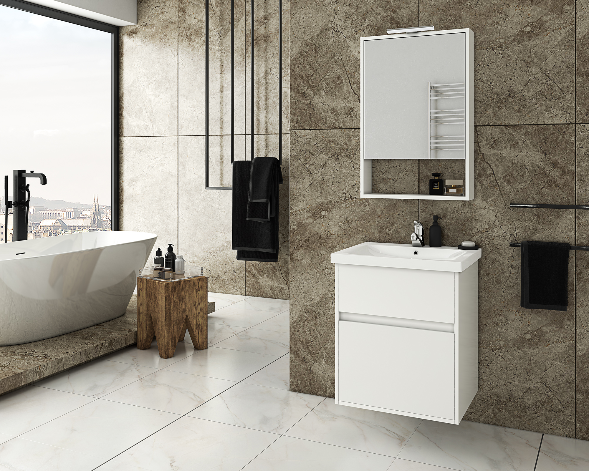 DROP Martinidis Instinct 55 Waschtischunterschrank White