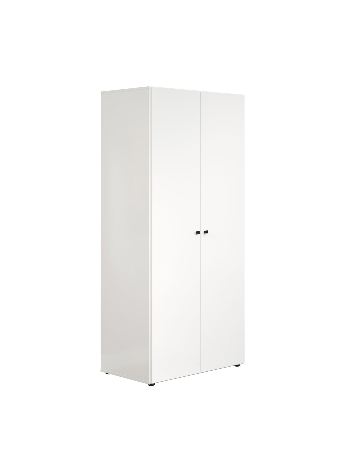 trendteam Basics Kleiderschrank Weiß Dekor 2-türig