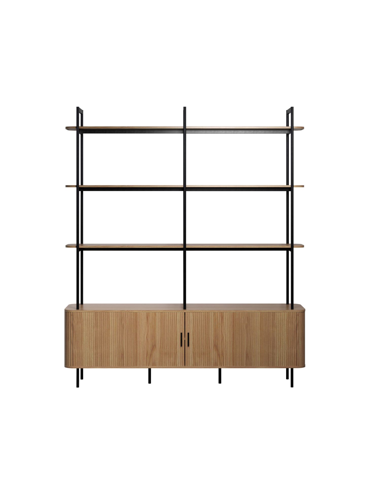trendteam Ronin Regal Eiche Jalousieschiebetüren Arbeitszimmer