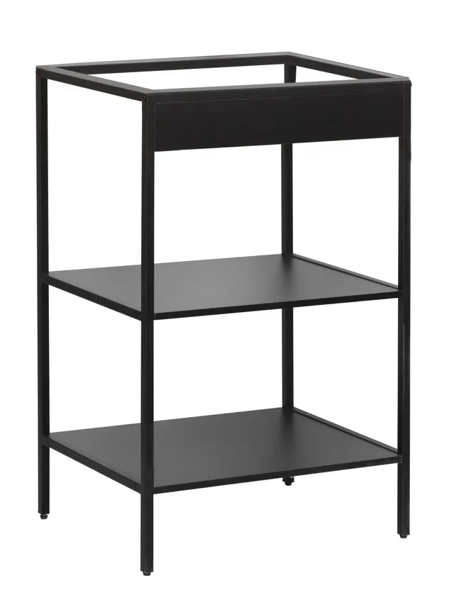 trendteam Lorin Waschbeckenregal Metall Schwarz ohne Becken