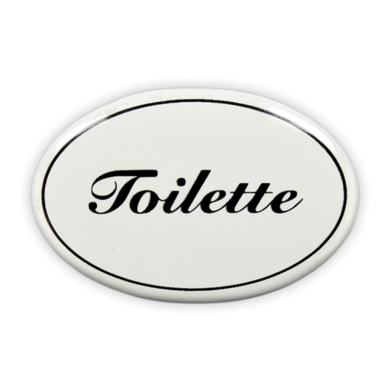 Münder Lagerschilder Türschild Toilette oval 6x4 cm Kleben