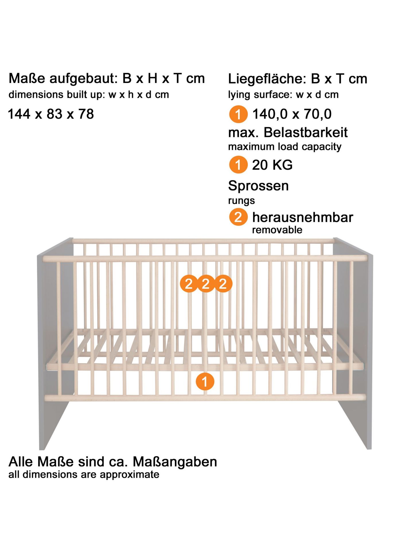 trendteam Mats Kinderbett Grau Baby Jugendzimmer