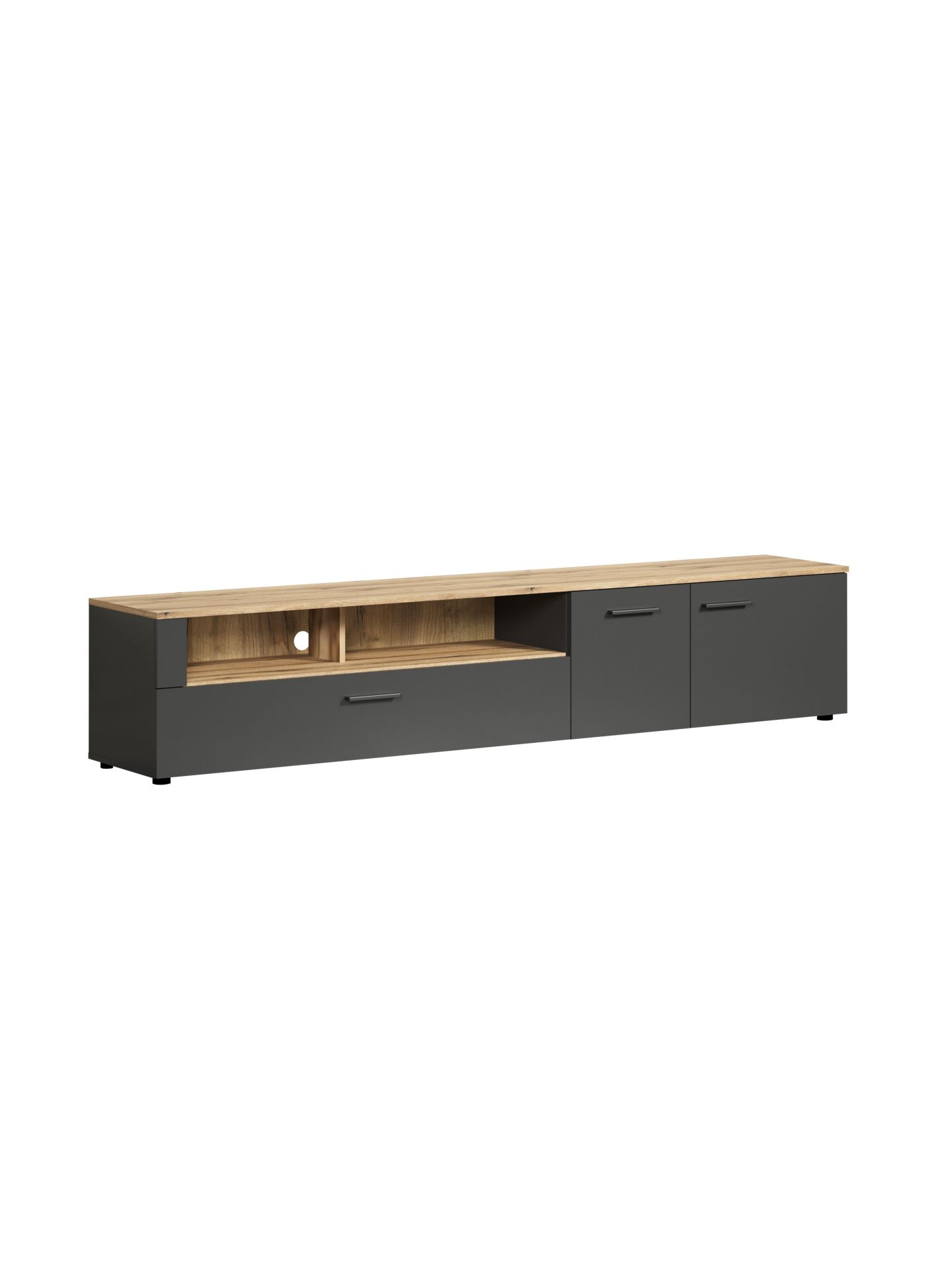 trendteam Esteban TV-Lowboard Anthrazit Coast Evoke Oak