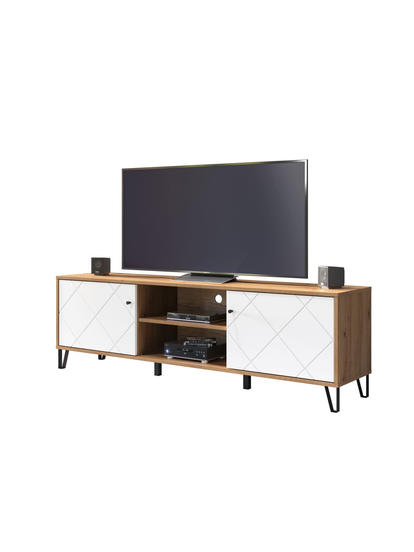 trendteam Touch TV-Unterteil Artisan Eiche weiß matt