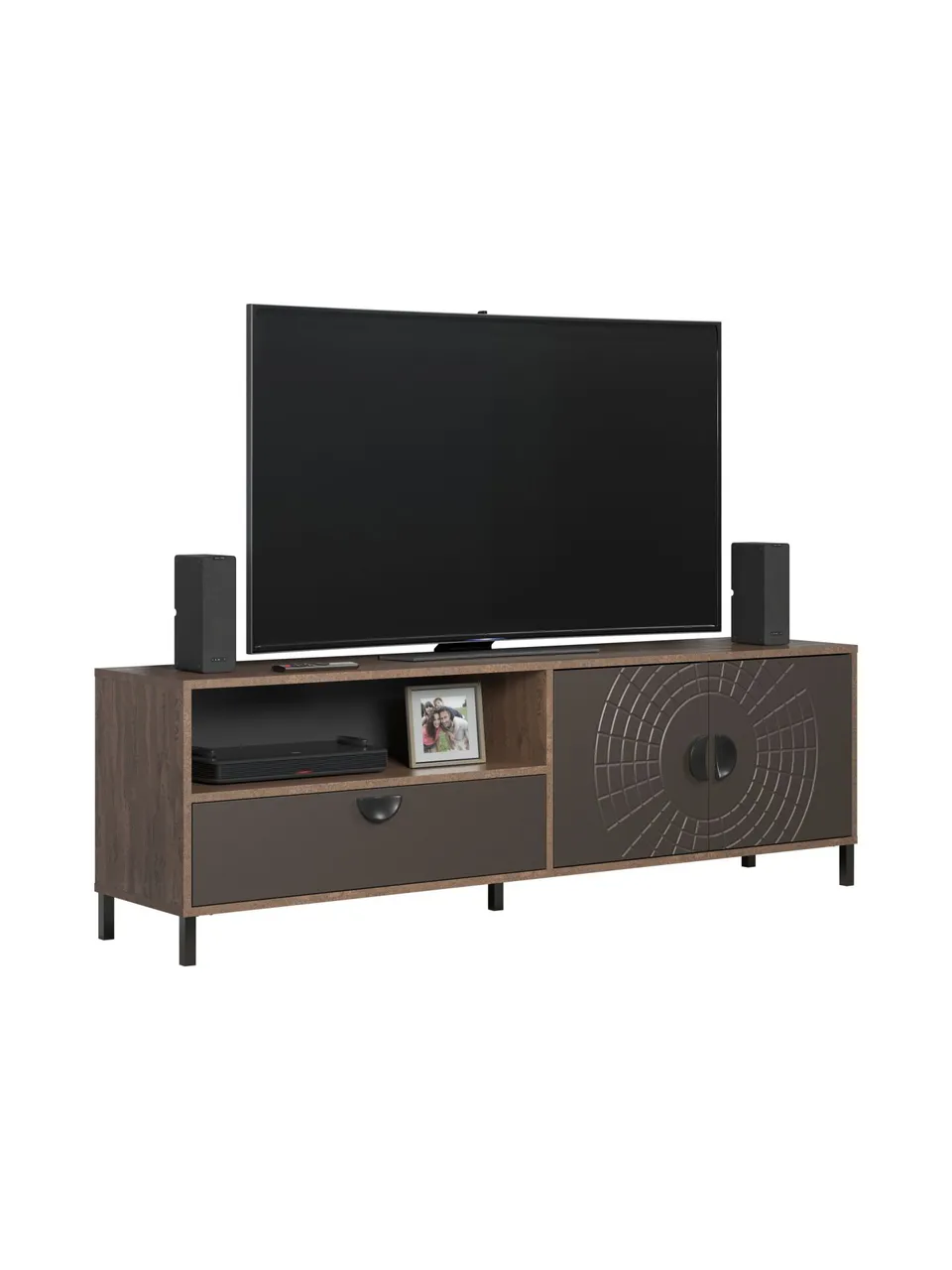 trendteam Fusion TV-Lowboard Rostoptik Perlbronze