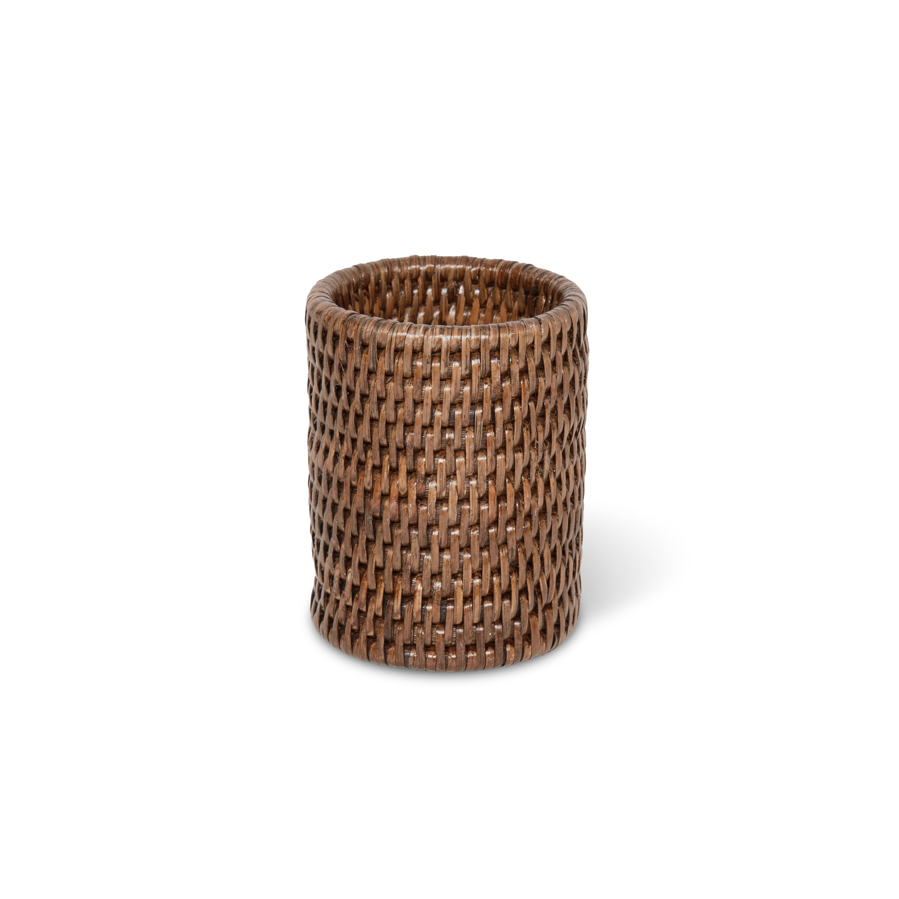 Decor Walther Basket BER Zahnputzbecher Rattan Dunkel