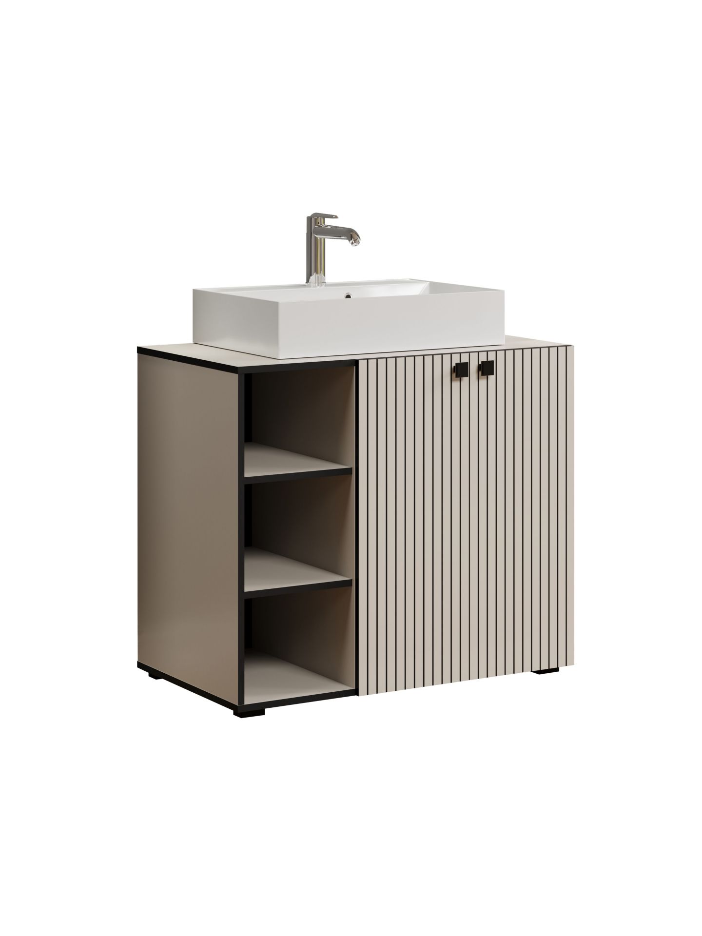 trendteam PureBliss Waschbeckenunterschrank Cashmere Waschbecken