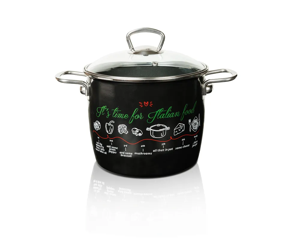 Münder Haus und Garten Topf mit Deckel 20 cm 5,1 L matt schwarz
