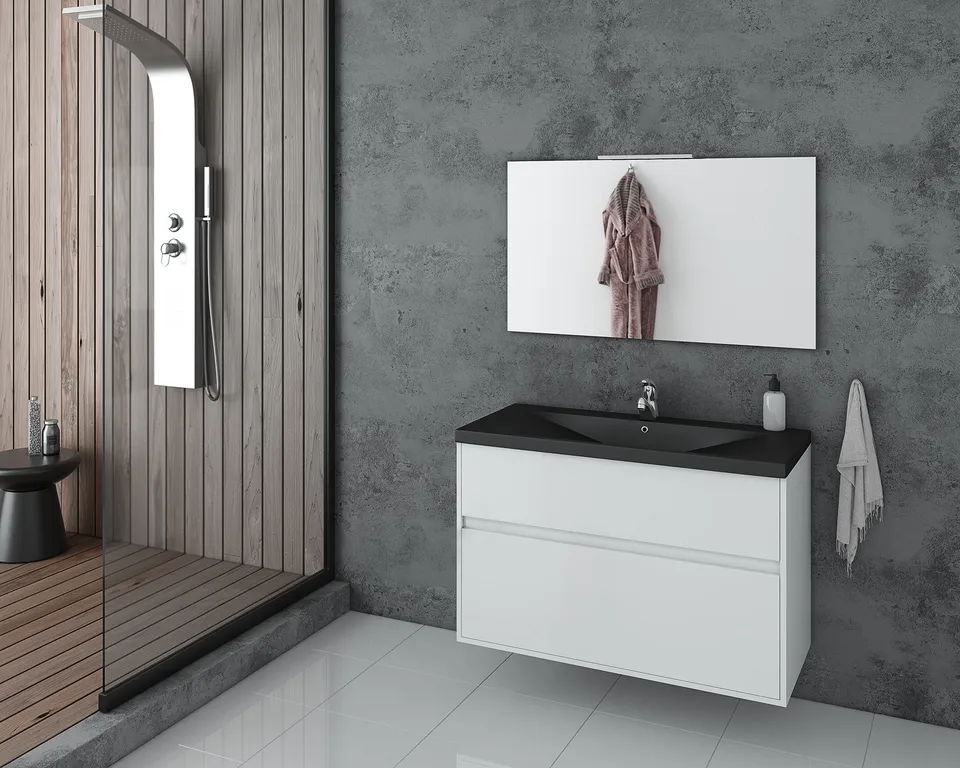 DROP INSTINCT 100 White BL Badmöbel 100 cm weiß