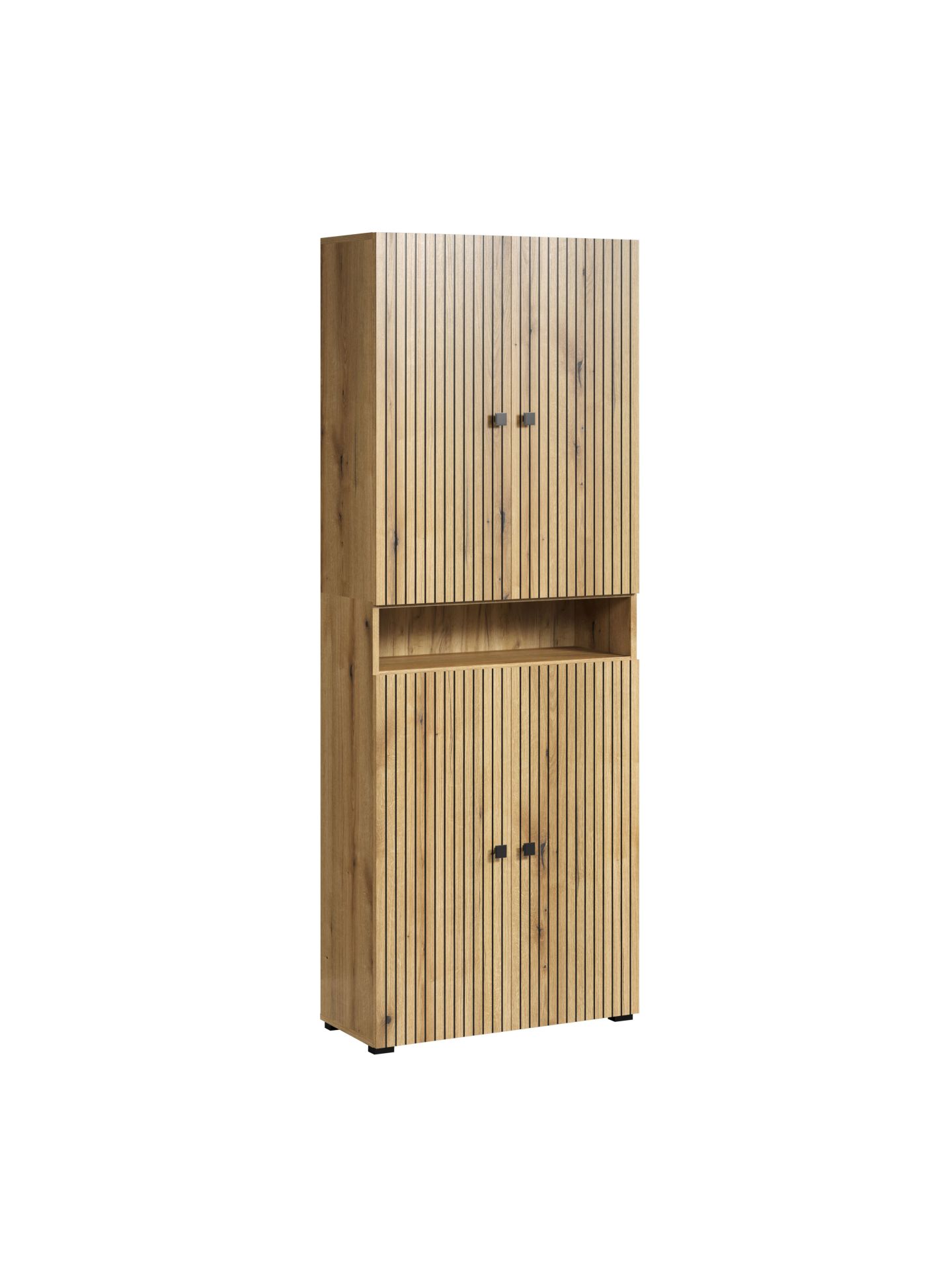 trendteam PureBliss Hochschrank Evoke Eiche Schwarz