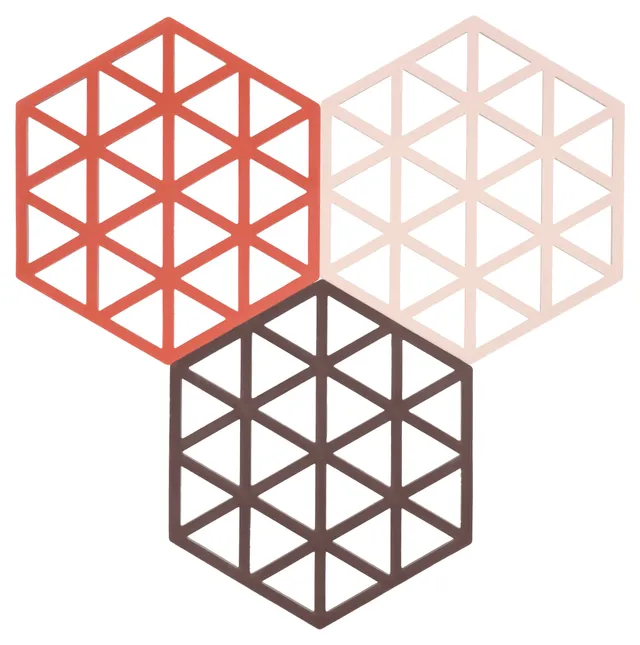 Zone Denmark Triangles Topfuntersetzer Silikon 3er Rot
