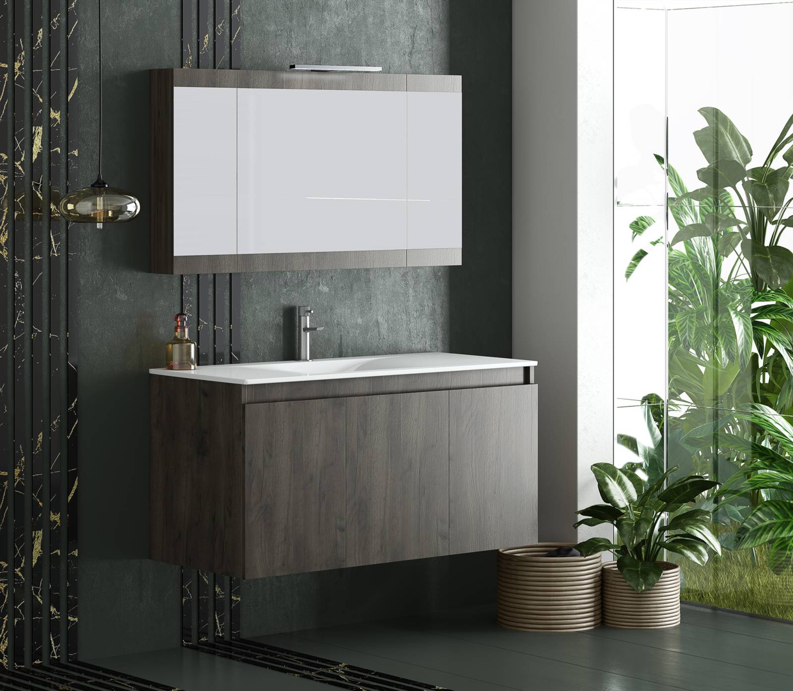 DROP Martinidis Magnolia S 100 Badmöbel Walnut