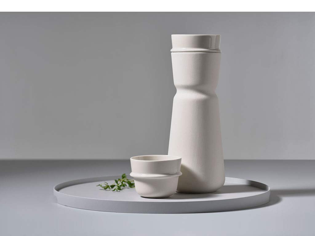 Zone Denmark Inu Karaffe 0,7 L Offwhite mit Tasse Steinzeug