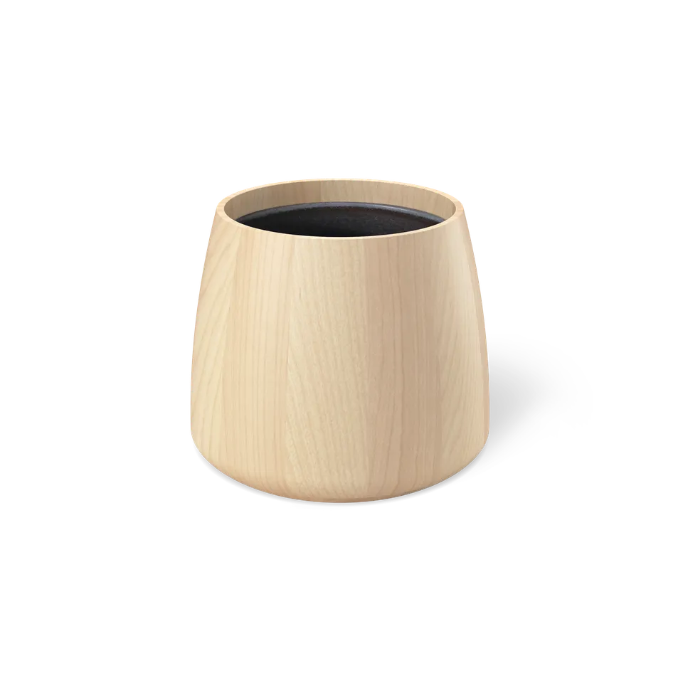 Decor Walther ONYO Vase Ahorn natur Holz mit Steingut