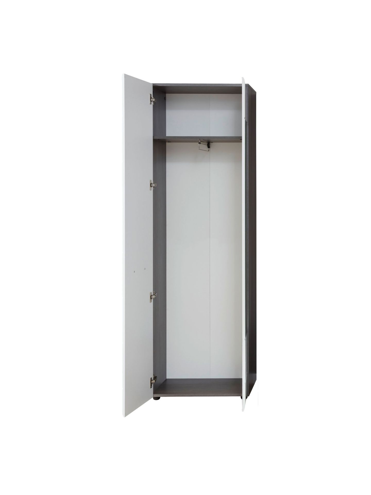 trendteam Line Garderobenschrank Rauchsilber mit Spiegel