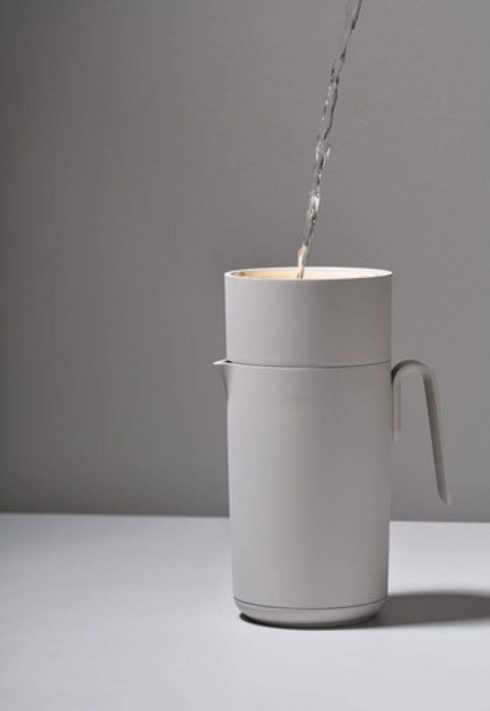 Zone Denmark Singles Thermoskanne 1 Liter Soft Grey Glas