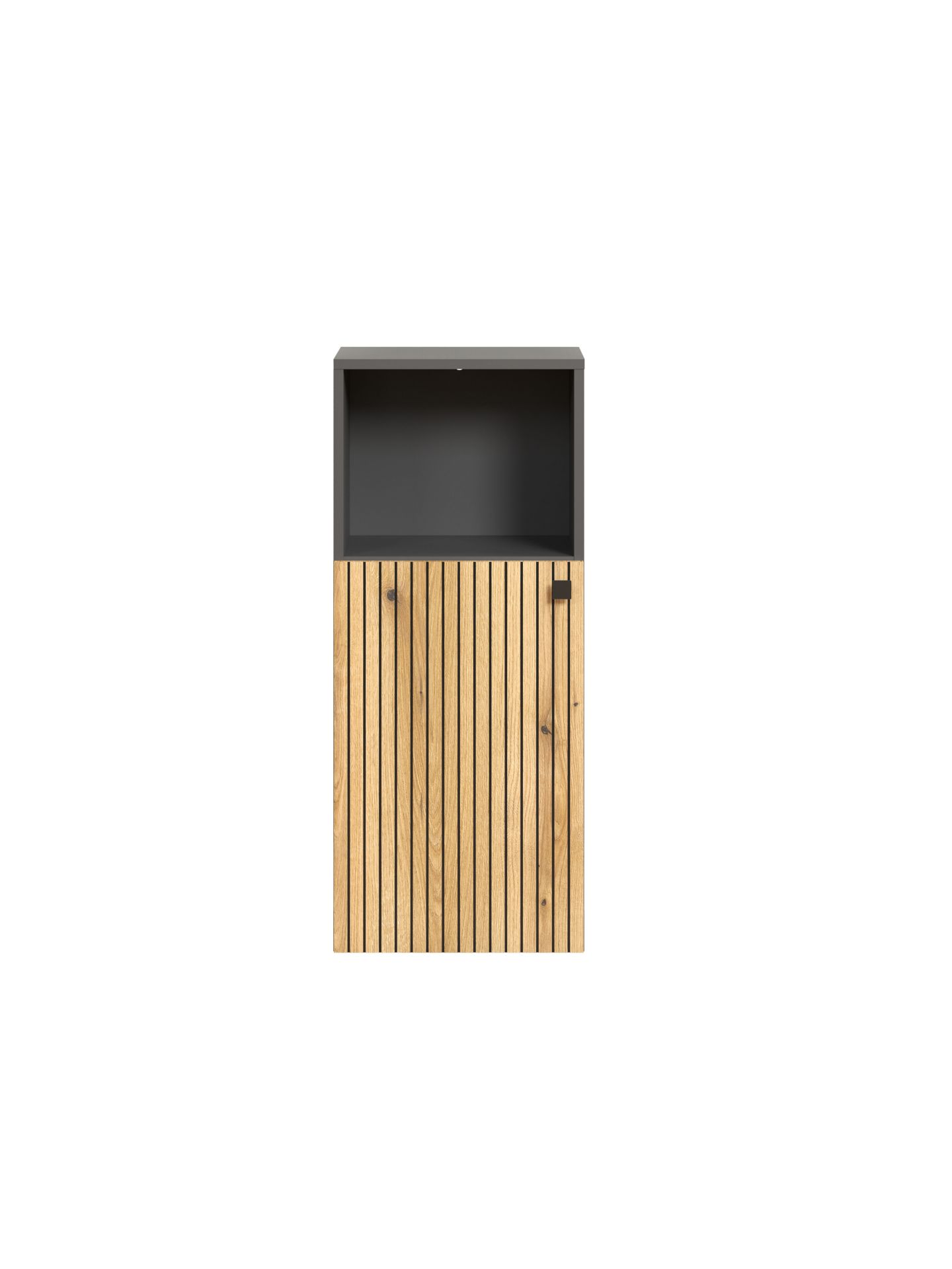 trendteam PureBliss Standschrank Badschrank Anthrazit Eiche