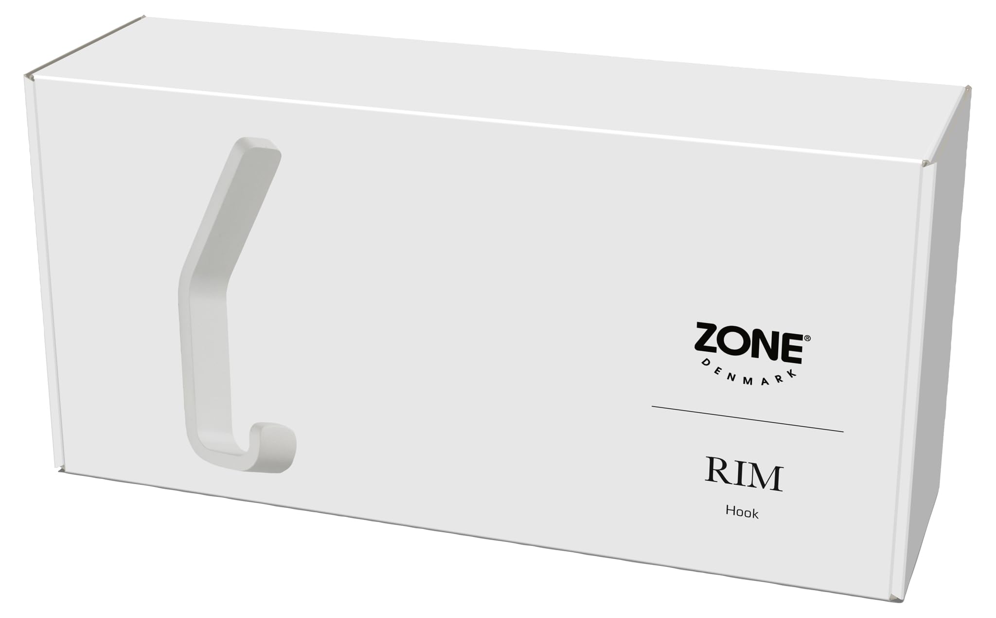 Zone Denmark Rim Doppelhaken 4x2x11,5 cm weiß Aluminium