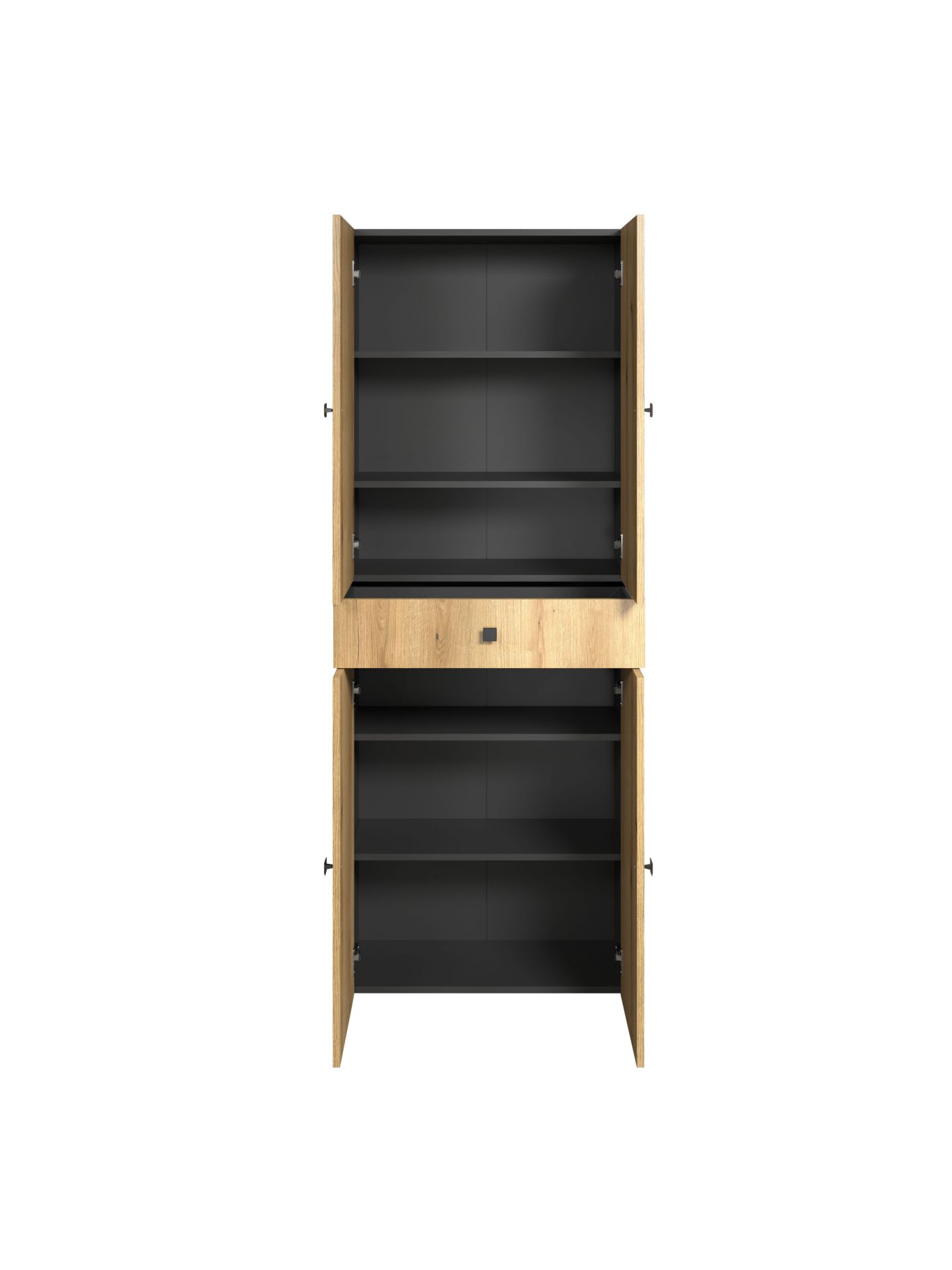 trendteam Badezimmer PureBliss Hochschrank Anthrazit Eiche
