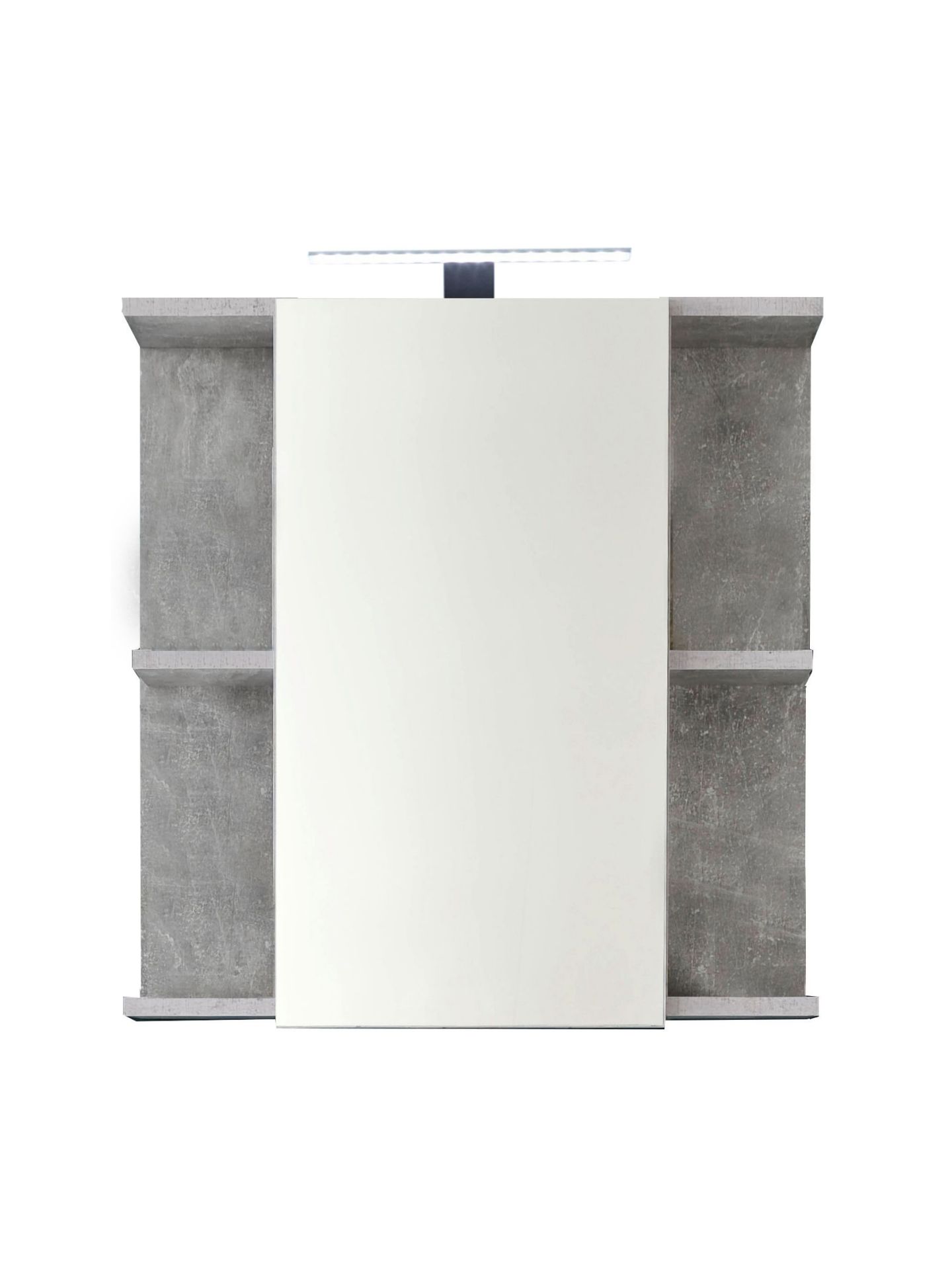 trendteam Nano Spiegelschrank Grau Beton Badschrank Beleuchtung