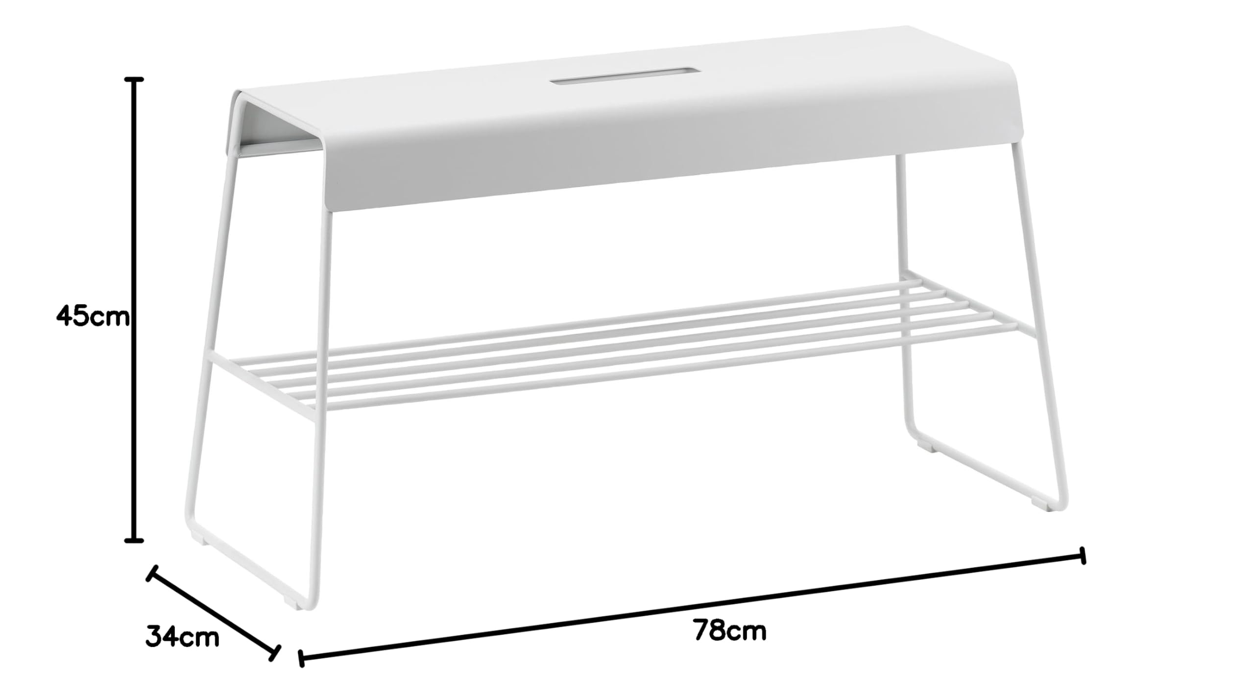 Zone Denmark A-Bench Gartenbank Soft Grey 78,5 cm Ablage