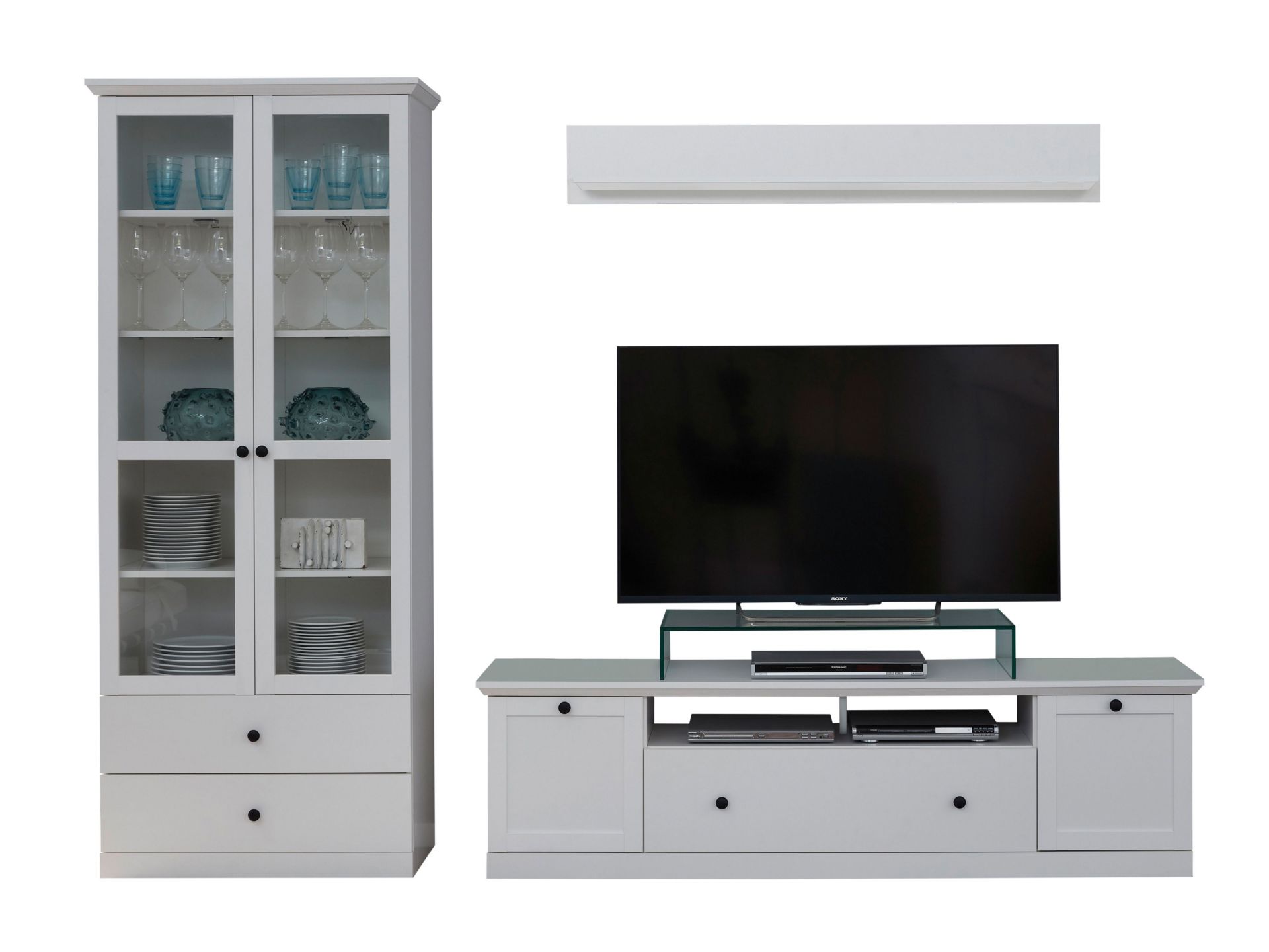 trendteam smart living BrandsonBaxter Anbauwand weiß Wohnzimmer